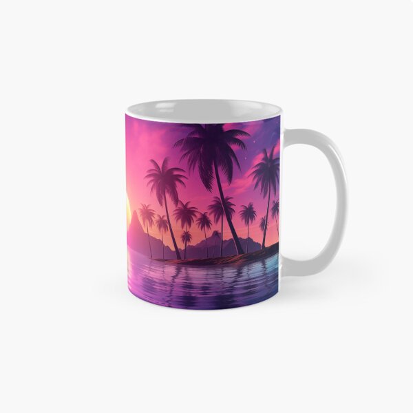 Item preview, Tropical Dreamscape Harmony: Synthwave Sunset designed and sold by Mullet Monkey.