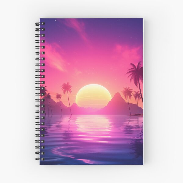Item preview, Tropical Dreamscape Harmony: Synthwave Sunset designed and sold by Mullet Monkey.