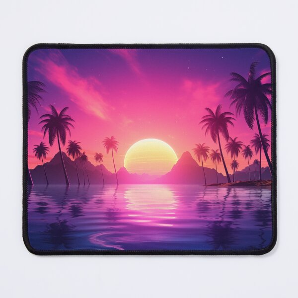 Item preview, Tropical Dreamscape Harmony: Synthwave Sunset designed and sold by Mullet Monkey.