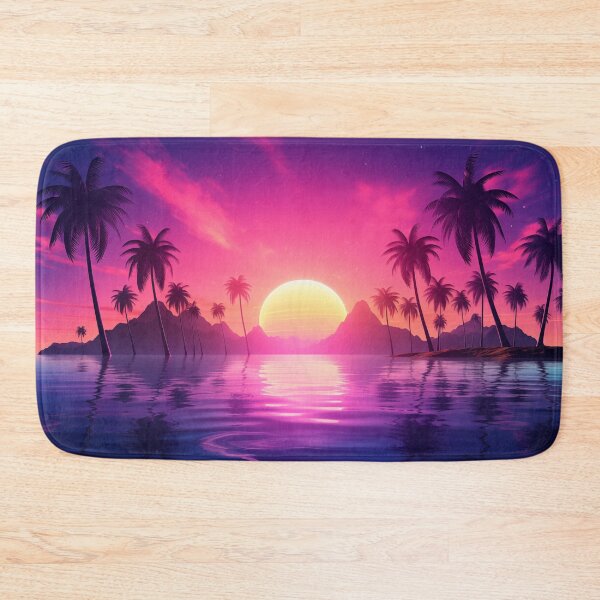 Item preview, Tropical Dreamscape Harmony: Synthwave Sunset designed and sold by Mullet Monkey.