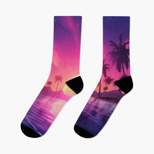 Item preview, Tropical Dreamscape Harmony: Synthwave Sunset designed and sold by Mullet Monkey.
