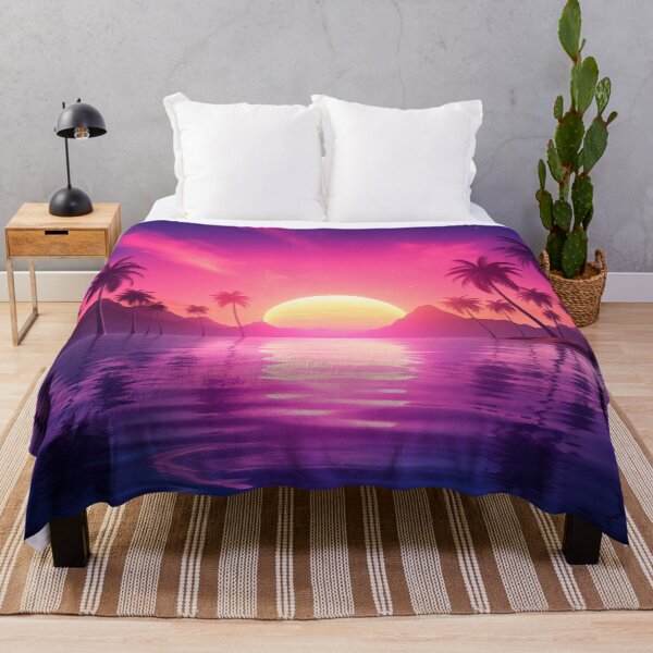 Item preview, Tropical Dreamscape Harmony: Synthwave Sunset designed and sold by Mullet Monkey.
