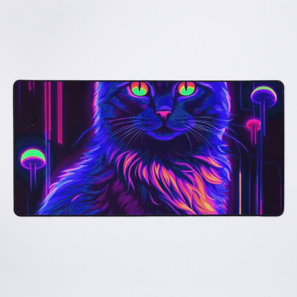 Item preview, Bix the cat blue neon designed and sold by EclecticDen.