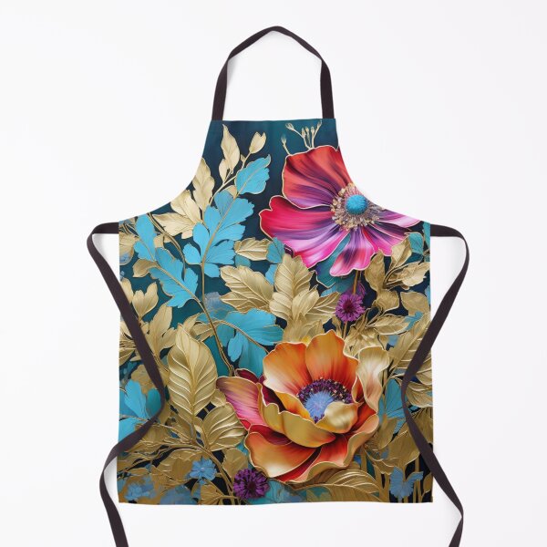 Item preview, Gold Metallic Pink Floral Print designed and sold by whitecat23.