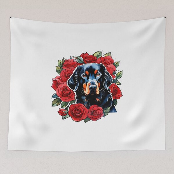 Item preview, Dog In Red Roses designed and sold by Liis S.