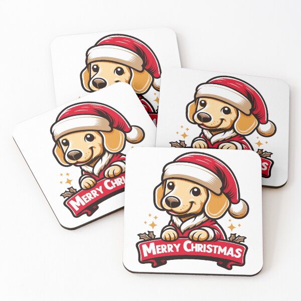 Item preview, English cream dachshund merry christmas designed and sold by TomFrontierArt.