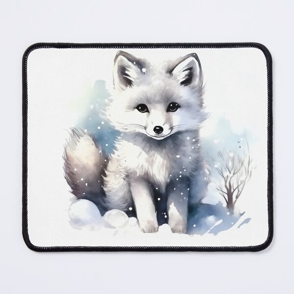 Item preview, Arctic fox watercolor designed and sold by Motivburg.