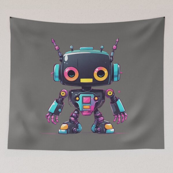 Item preview, Robot, Friendly Kawaii Machine, Cute Cartoons designed and sold by Burn-Ego.