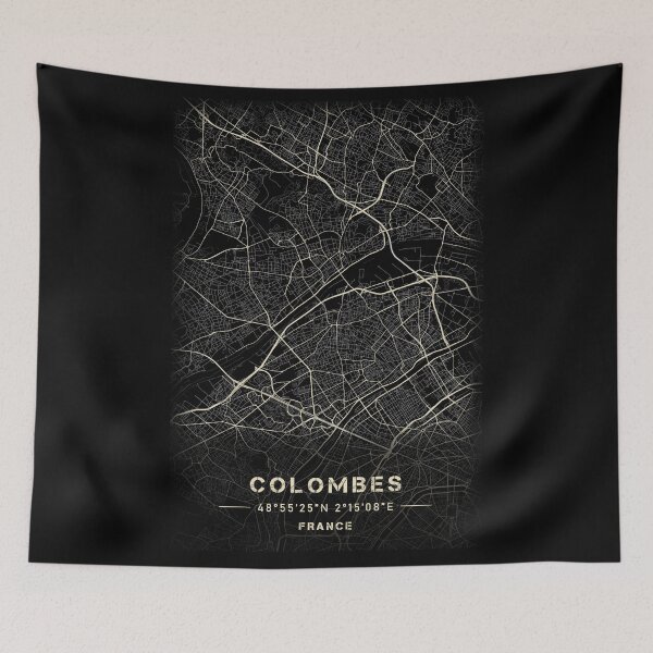 Item preview, Map of Colombes Black and white designed and sold by Jerhus.