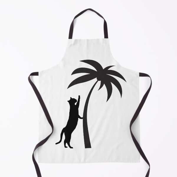 Item preview, Black cat stretching on the palm tree designed and sold by stayfreshbyme.