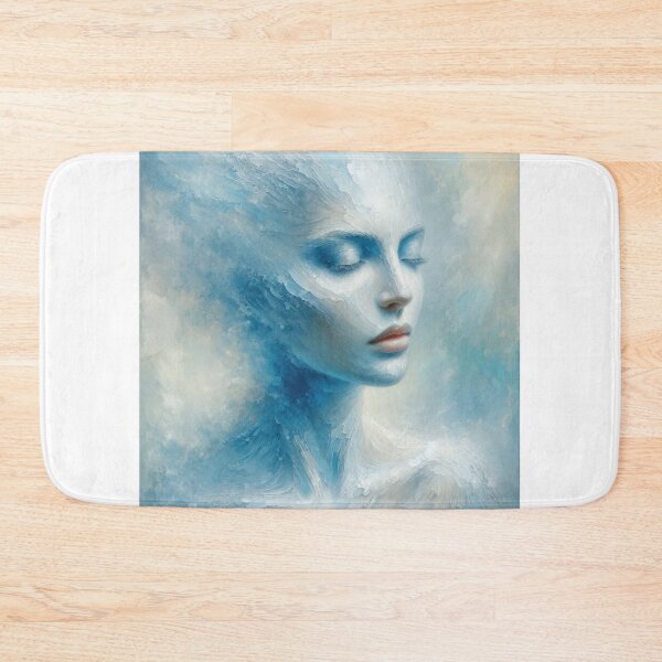 Item preview, Serene Blue Abstract Female Portrait designed and sold by Vlark555.