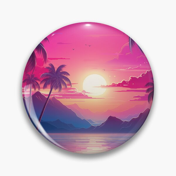 Item preview, Harmonic Haven: Synthwave Sunset Escape designed and sold by Mullet Monkey.