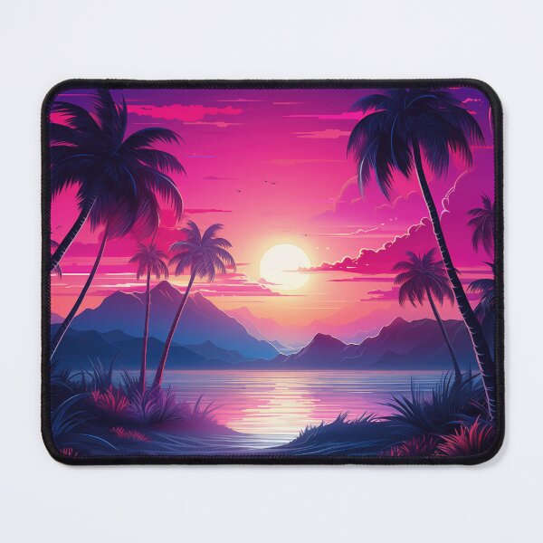 Item preview, Harmonic Haven: Synthwave Sunset Escape designed and sold by Mullet Monkey.