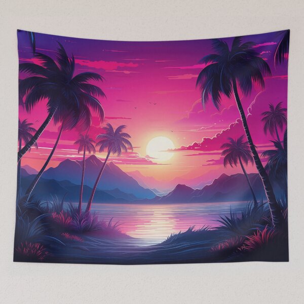 Item preview, Harmonic Haven: Synthwave Sunset Escape designed and sold by Mullet Monkey.