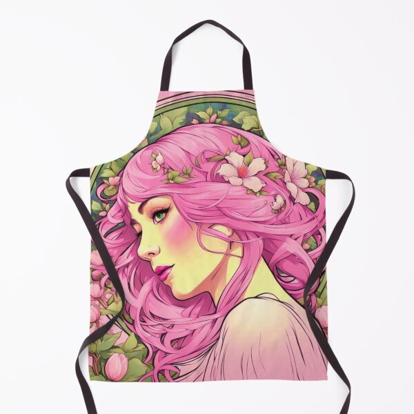 Item preview, Celia art deco woman pink lavender hair designed and sold by EclecticDen.