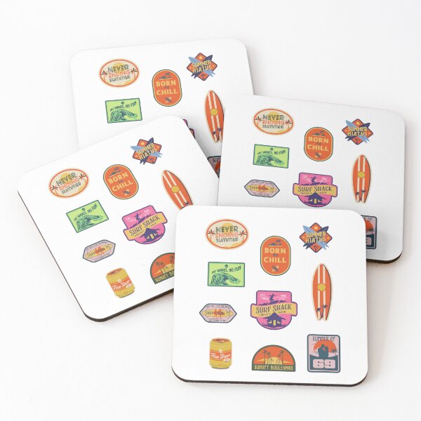 Item preview, Vintage Retro Stickers Summer Vibes Set Collection designed and sold by stayfreshbyme.