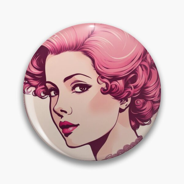 Item preview, Ethyl pink art deco woman designed and sold by EclecticDen.