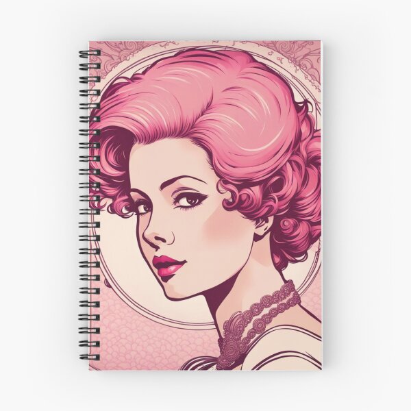 Item preview, Ethyl pink art deco woman designed and sold by EclecticDen.