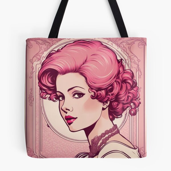 Item preview, Ethyl pink art deco woman designed and sold by EclecticDen.