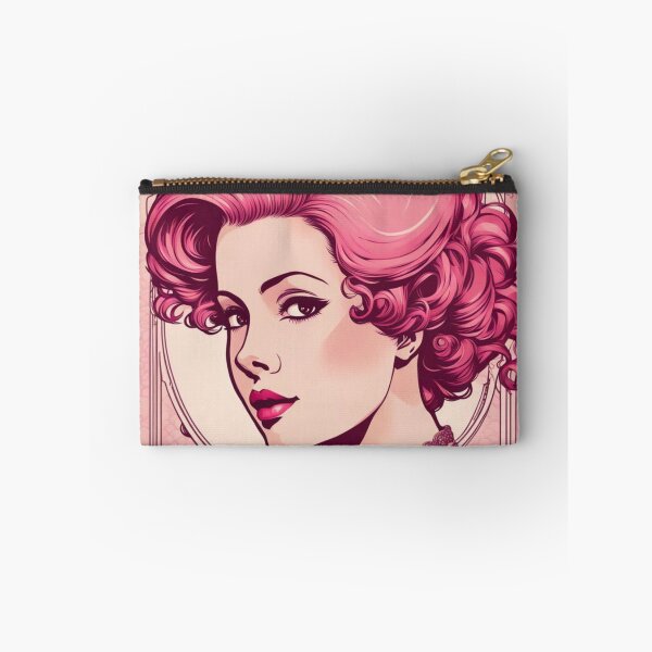 Item preview, Ethyl pink art deco woman designed and sold by EclecticDen.