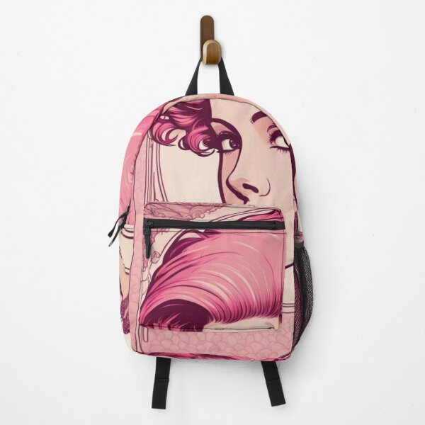 Item preview, Ethyl pink art deco woman designed and sold by EclecticDen.