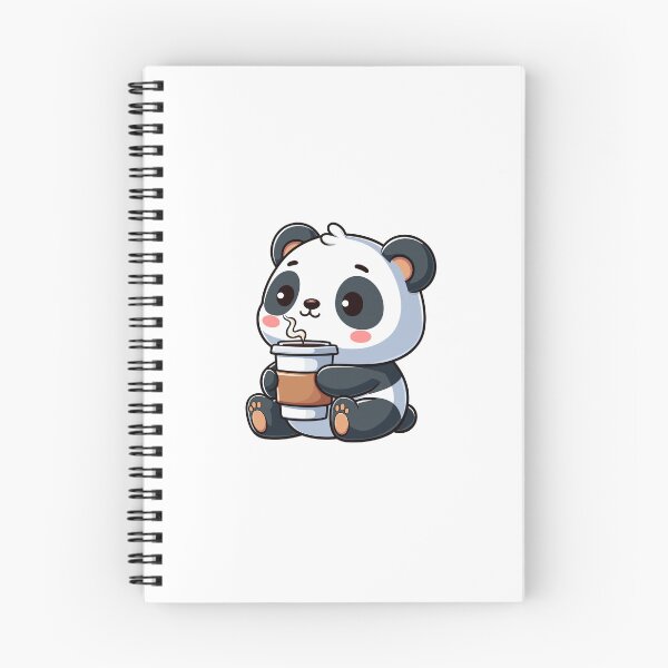 Item preview, Adorable Panda drinking coffee designed and sold by cave-canvas.