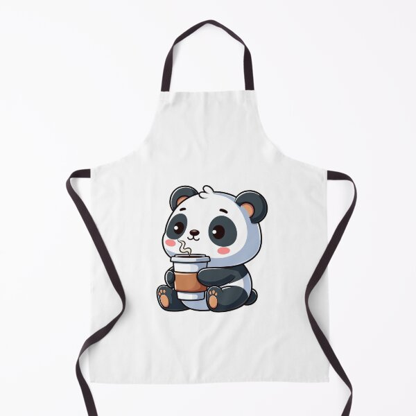 Item preview, Adorable Panda drinking coffee designed and sold by cave-canvas.