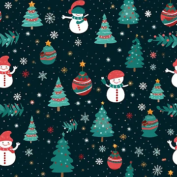 Artwork thumbnail, christmas seamless pattern by NatthyDesign