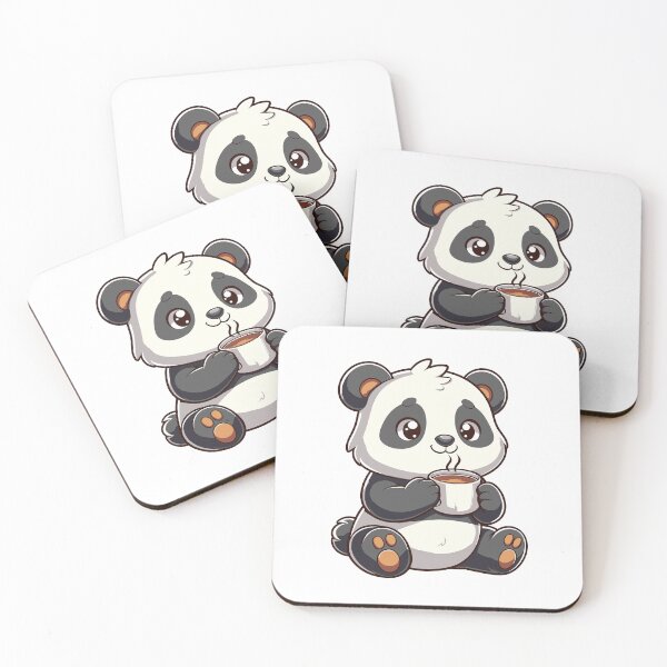 Item preview, Cute Panda coffee time designed and sold by cave-canvas.