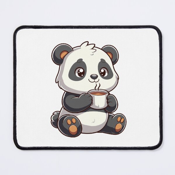 Item preview, Cute Panda coffee time designed and sold by cave-canvas.