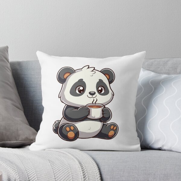 Item preview, Cute Panda coffee time designed and sold by cave-canvas.