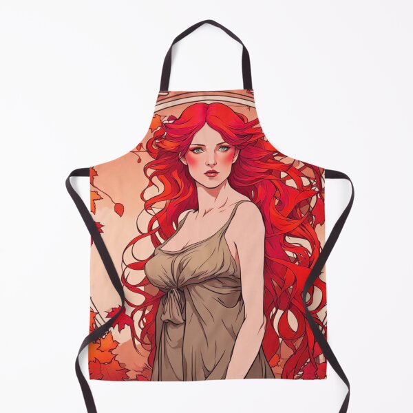 Item preview, Autum art deco woman fall red designed and sold by EclecticDen.