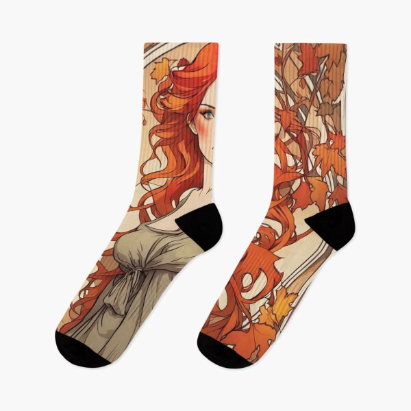 Item preview, Autum art deco woman fall designed and sold by EclecticDen.