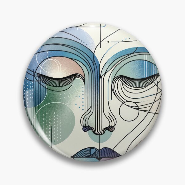 Item preview, Contemplative Abstract Line Art Portrait designed and sold by Vlark555.