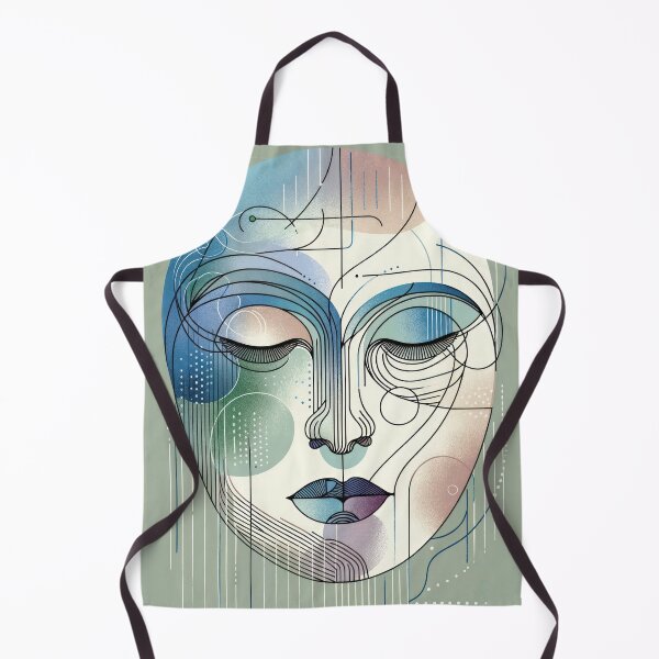 Item preview, Contemplative Abstract Line Art Portrait designed and sold by Vlark555.