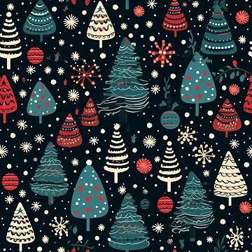 Artwork thumbnail, christmas seamless pattern by NatthyDesign