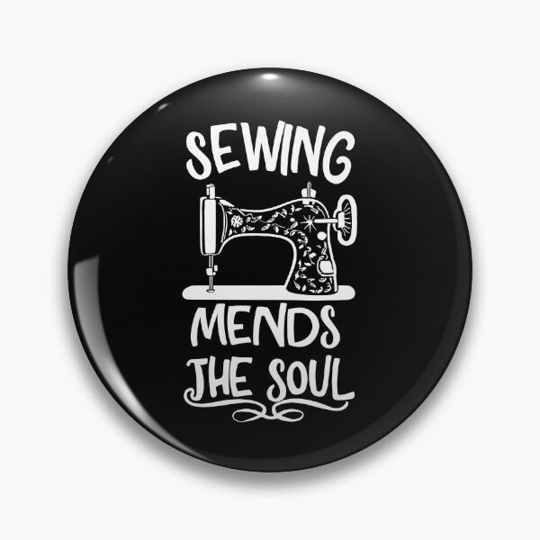 Item preview, Sewing mends the soul - white text designed and sold by EmeraldeaArt.