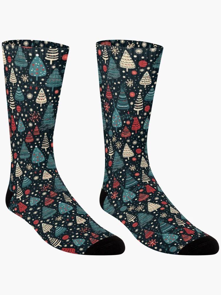 Thumbnail 3 of 5, Socks, christmas seamless pattern designed and sold by NatthyDesign.