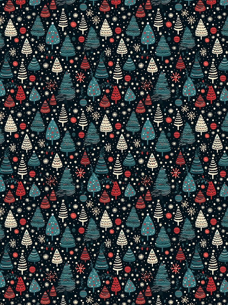 Thumbnail 3 of 3, Scarf, christmas seamless pattern designed and sold by NatthyDesign.