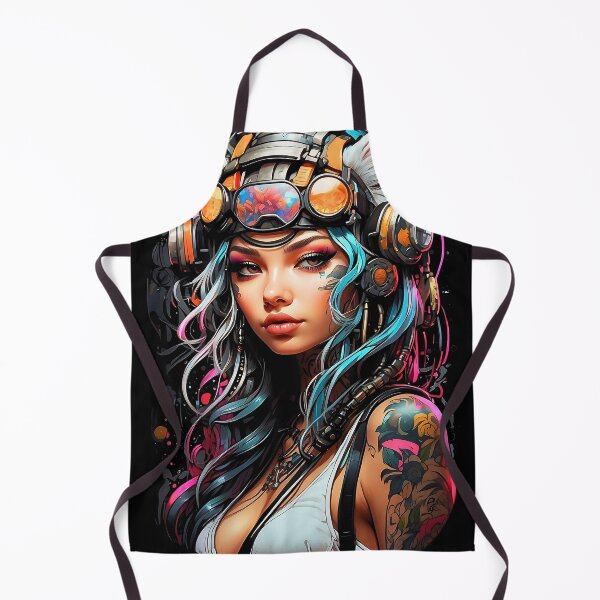 Item preview, Cyberpunk futuristic girl with cat's ears anime comic designed and sold by BorgSpareParts.