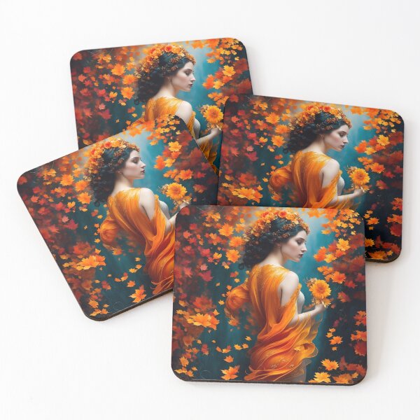 Item preview, Charming seductive Nymph in autumn forest designed and sold by Fantasymachine.