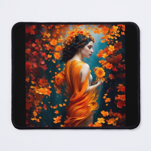 Item preview, Charming seductive Nymph in autumn forest designed and sold by Fantasymachine.