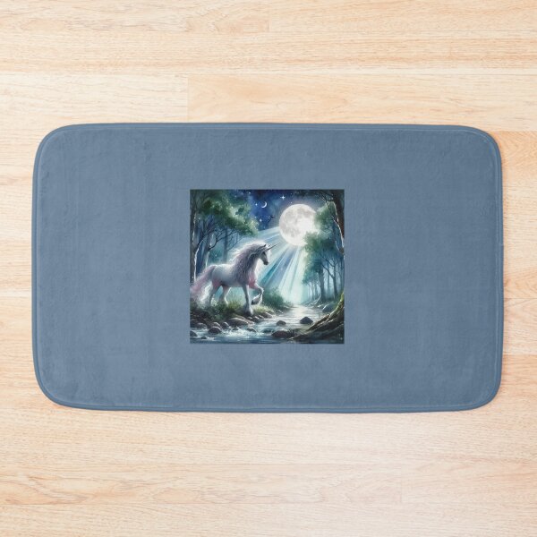 Item preview, Unicorn in Moonlight Magic forest designed and sold by ArtUnova.