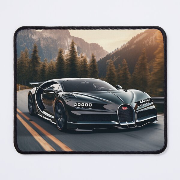 Item preview, Bugatti Chiron racing on a winding mountain road designed and sold by DynamicPosters.