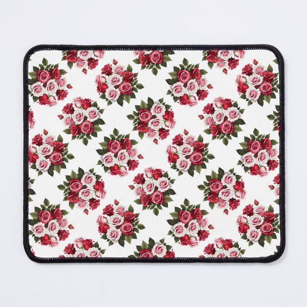 Item preview, Red, Pink and White Rose Flowers Seamless Pattern designed and sold by Petalandfur.