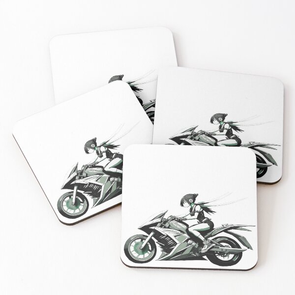 Item preview, Green Samurai Biker Girl designed and sold by BADESIGNZZ.
