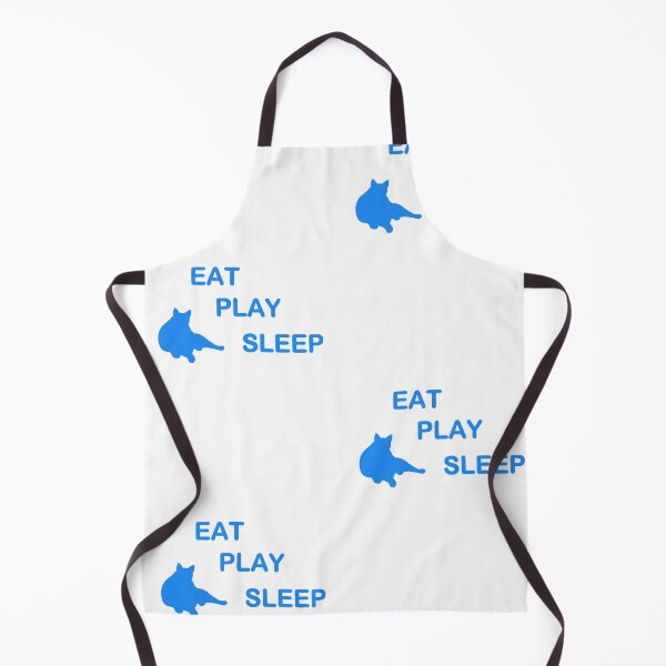 Item preview, Cat = eat play sleep Adorable cat Blue minimal design white and blue minimal design designed and sold by lazycat14.
