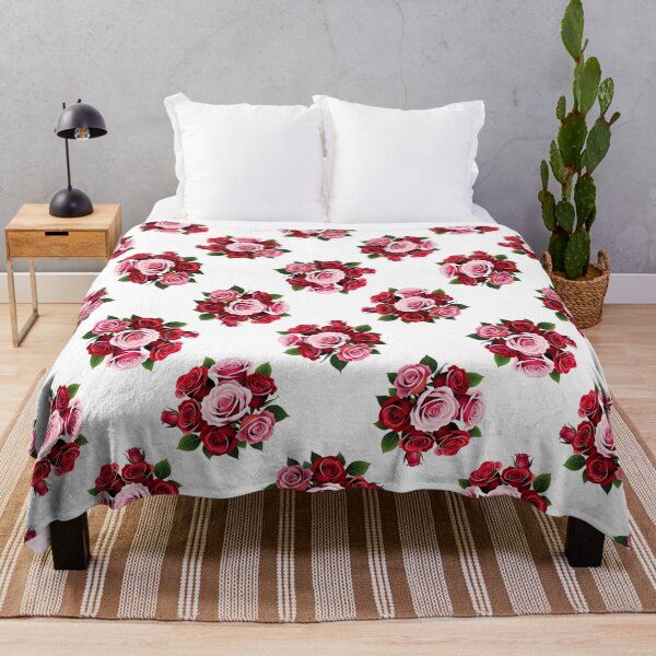 Item preview, Red and Pink Rose Flowers Seamless Pattern designed and sold by Petalandfur.