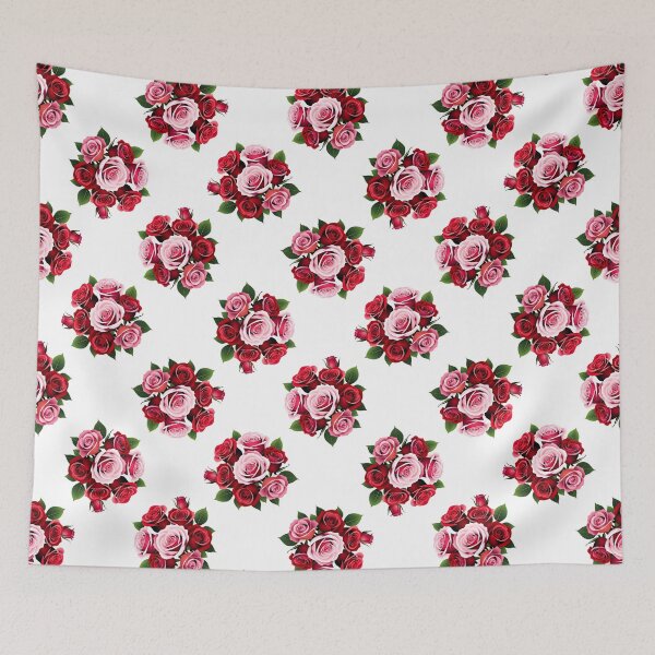 Item preview, Red and Pink Rose Flowers Seamless Pattern  designed and sold by Petalandfur.
