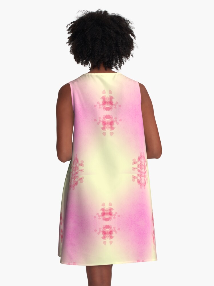 Thumbnail 3 of 4, A-Line Dress, Strawberry Lemonade Blush designed and sold by efgracearts.